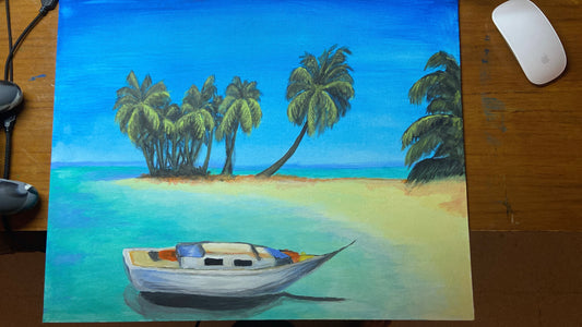 Boat- Island painting