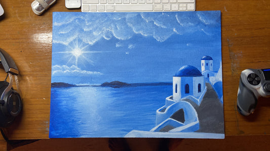 Santorini Painting