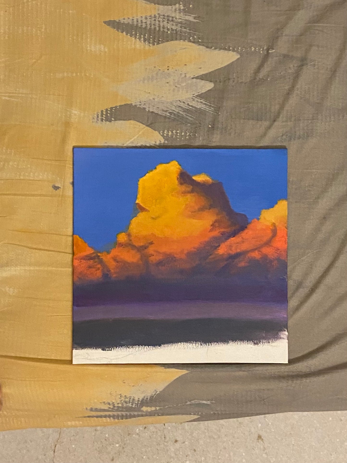 Sunset cloud painting